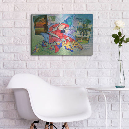 Luxe Metal Art 'Butterfly Postcards' by James Mazzotta, Metal Wall Art,24x16