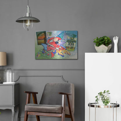 Luxe Metal Art 'Butterfly Postcards' by James Mazzotta, Metal Wall Art,24x16