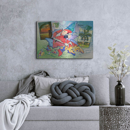 Luxe Metal Art 'Butterfly Postcards' by James Mazzotta, Metal Wall Art,36x24