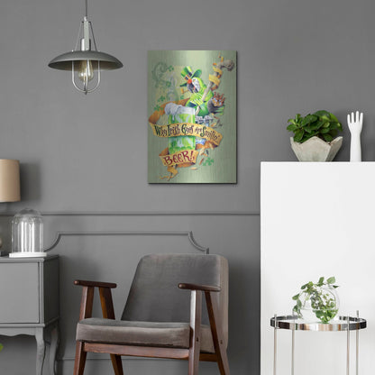 Luxe Metal Art 'Irish Eyes' by James Mazzotta, Metal Wall Art,16x24