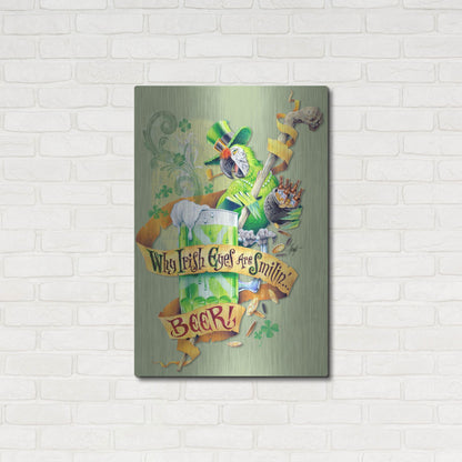 Luxe Metal Art 'Irish Eyes' by James Mazzotta, Metal Wall Art,24x36