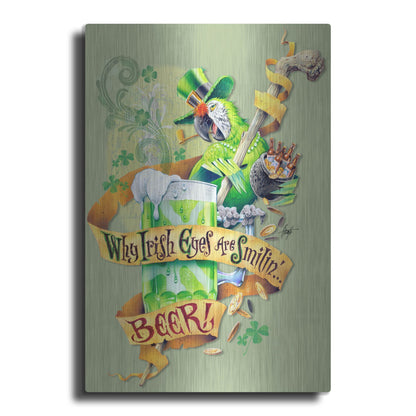 Luxe Metal Art 'Irish Eyes' by James Mazzotta, Metal Wall Art