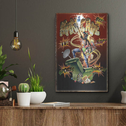 Luxe Metal Art 'Man Cave' by James Mazzotta, Metal Wall Art,12x16