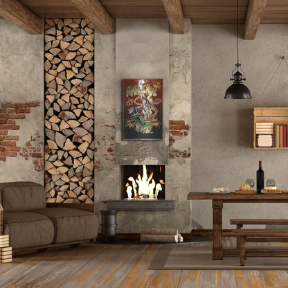 Luxe Metal Art 'Man Cave' by James Mazzotta, Metal Wall Art,24x36