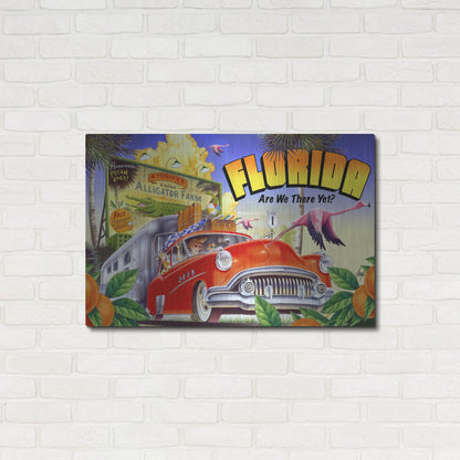 Luxe Metal Art 'Road Trip' by James Mazzotta, Metal Wall Art,36x24