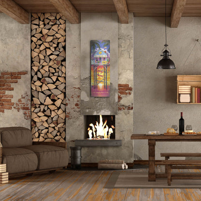 Luxe Metal Art 'Shackin Up' by James Mazzotta, Metal Wall Art,16x48