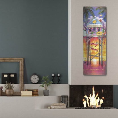 Luxe Metal Art 'Shackin Up' by James Mazzotta, Metal Wall Art,16x48