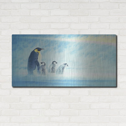 Luxe Metal Art 'Arctic Home' by Joh Naito, Metal Wall Art,48x24