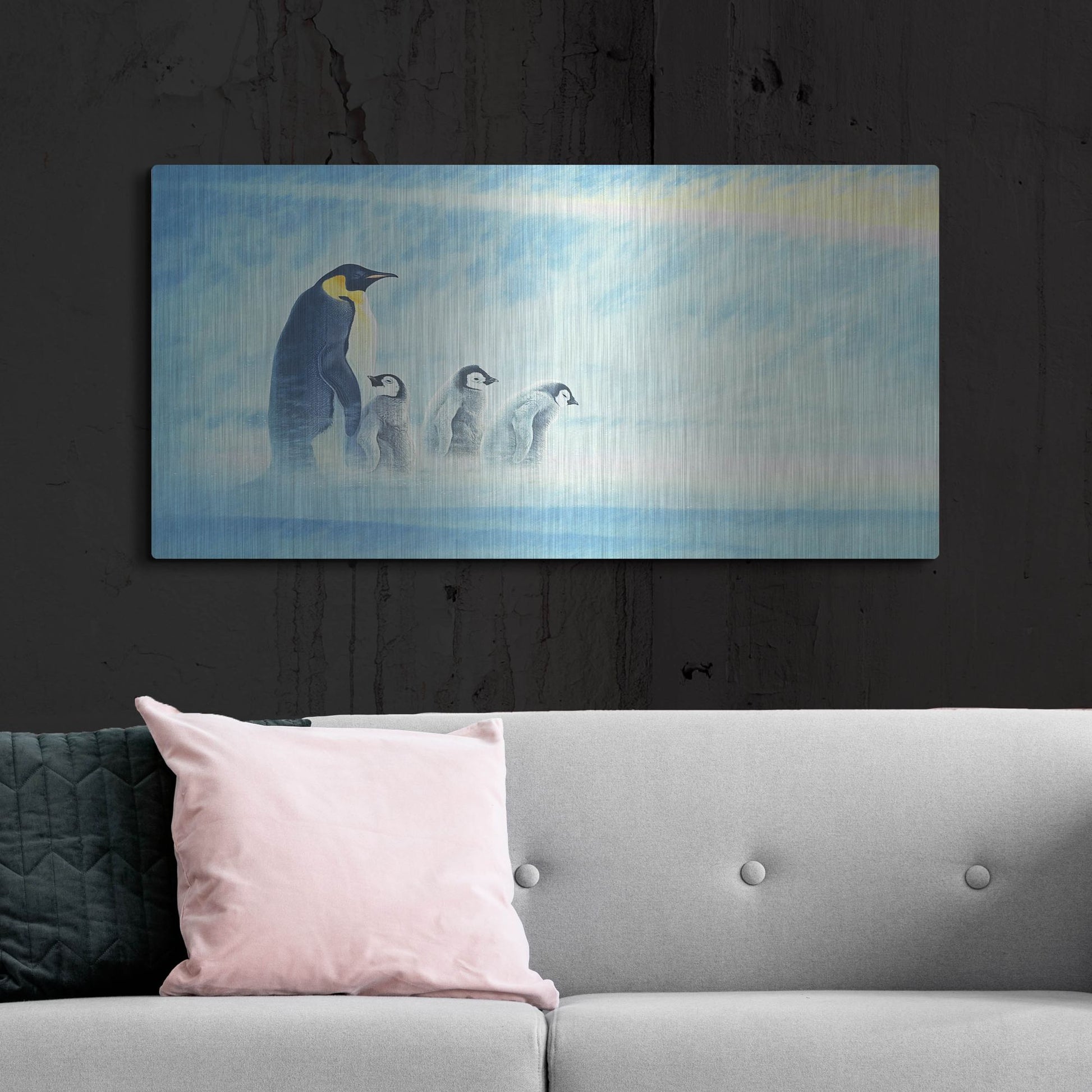 Luxe Metal Art 'Arctic Home' by Joh Naito, Metal Wall Art,48x24