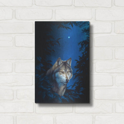Luxe Metal Art 'Blue Forest' by Joh Naito, Metal Wall Art,12x16