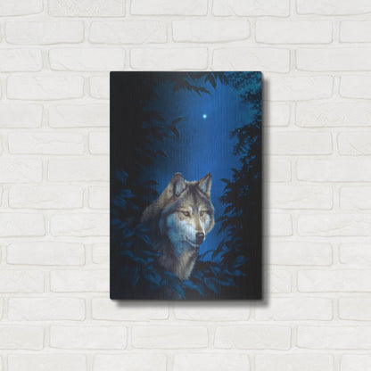 Luxe Metal Art 'Blue Forest' by Joh Naito, Metal Wall Art,16x24
