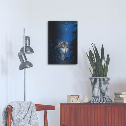 Luxe Metal Art 'Blue Forest' by Joh Naito, Metal Wall Art,16x24