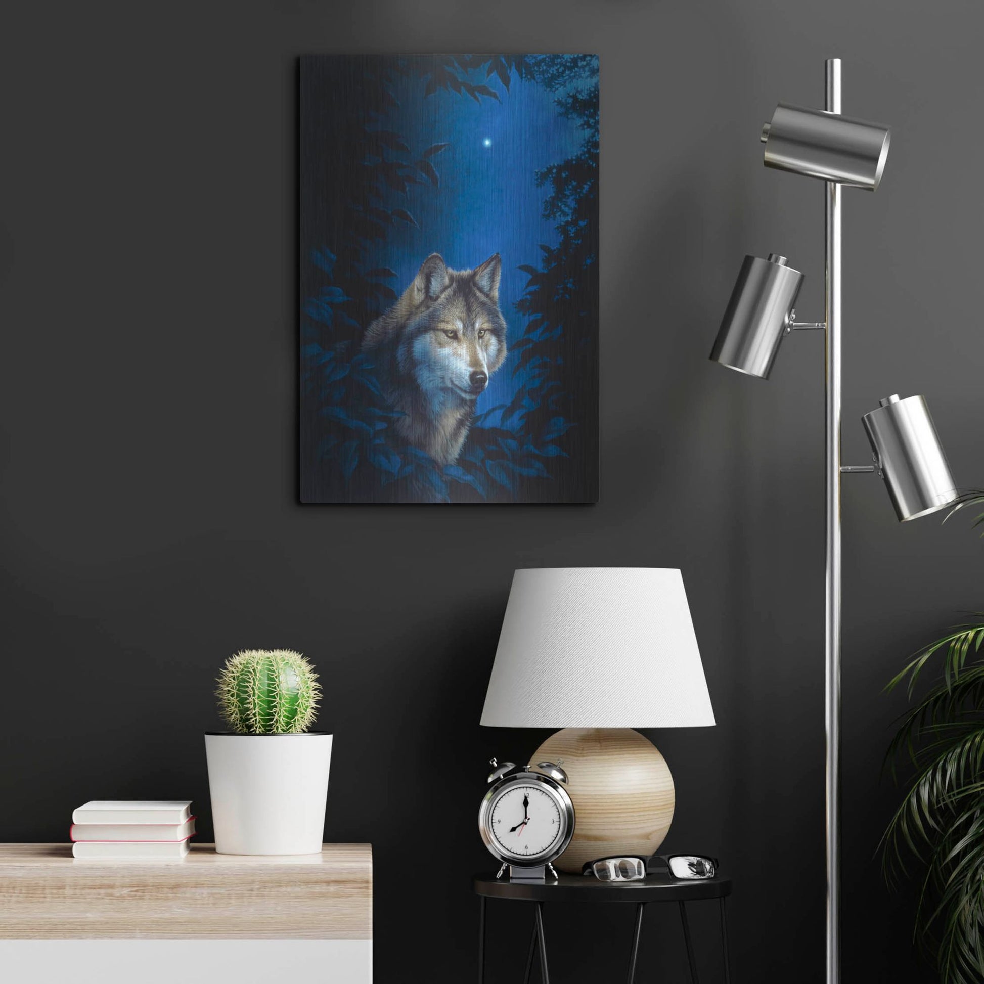 Luxe Metal Art 'Blue Forest' by Joh Naito, Metal Wall Art,16x24