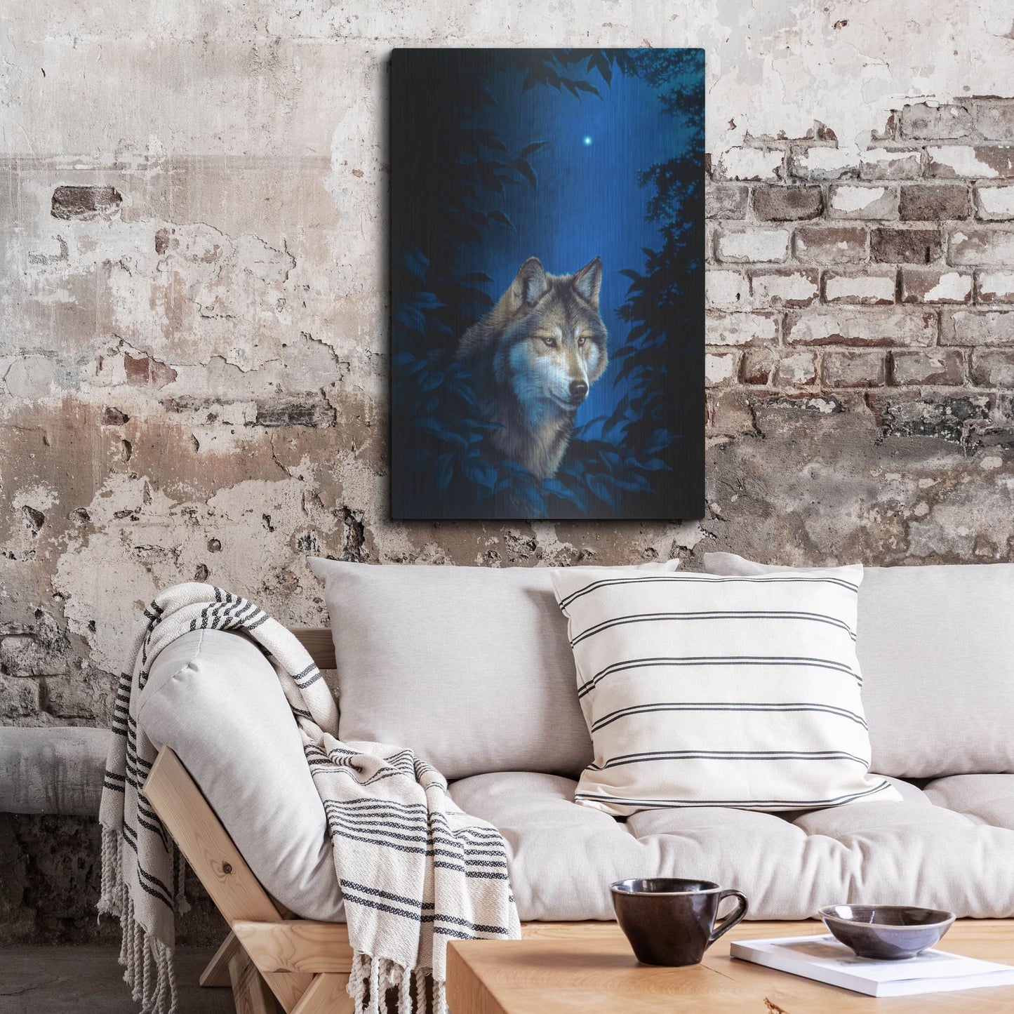 Luxe Metal Art 'Blue Forest' by Joh Naito, Metal Wall Art,24x36