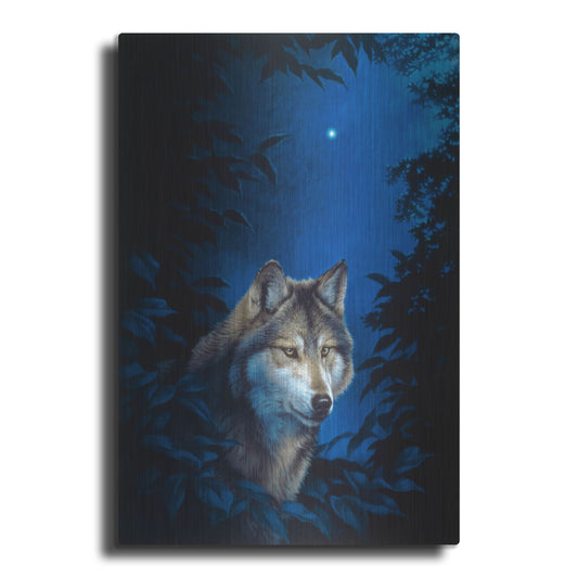 Luxe Metal Art 'Blue Forest' by Joh Naito, Metal Wall Art