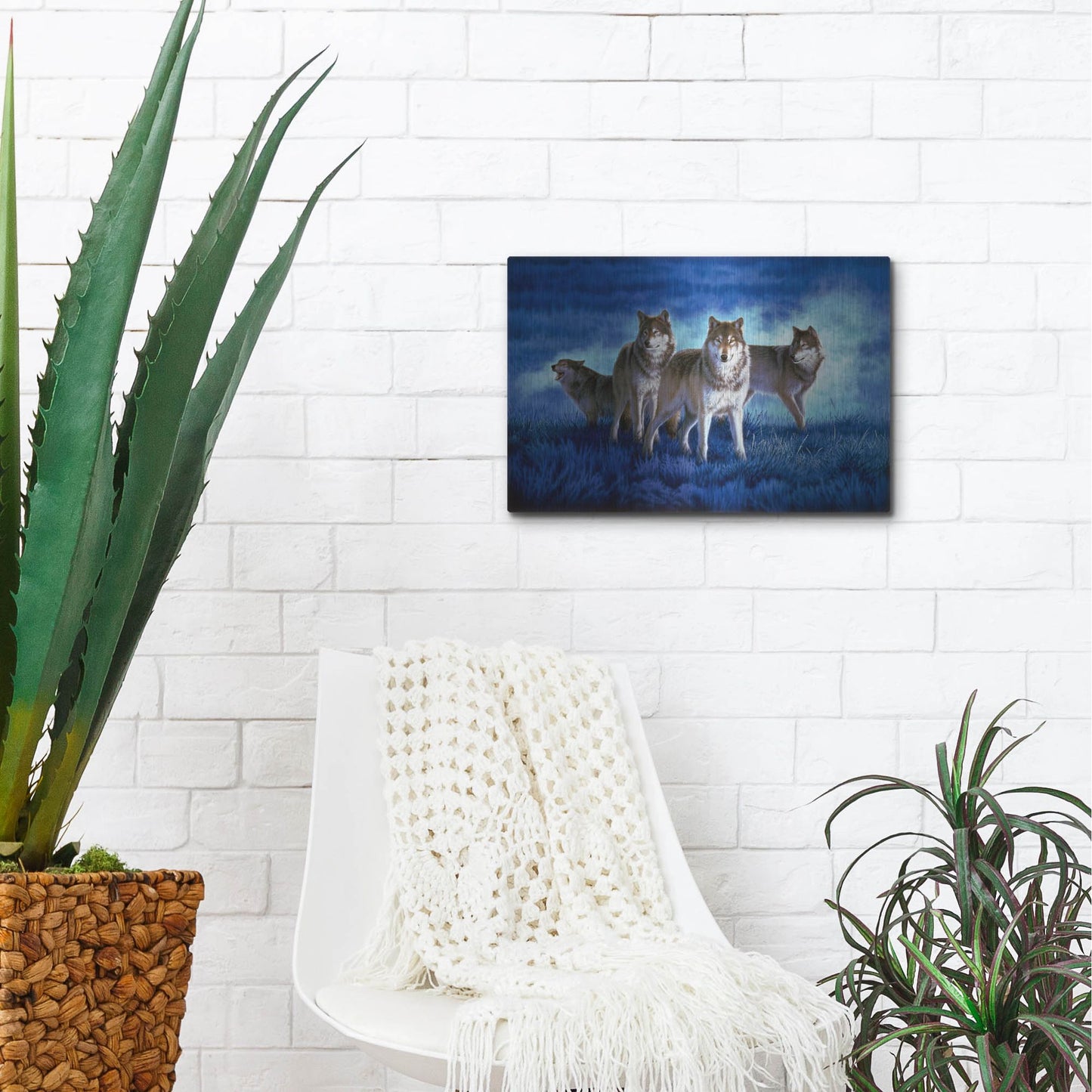 Luxe Metal Art 'Blue Legend' by Joh Naito, Metal Wall Art,16x12