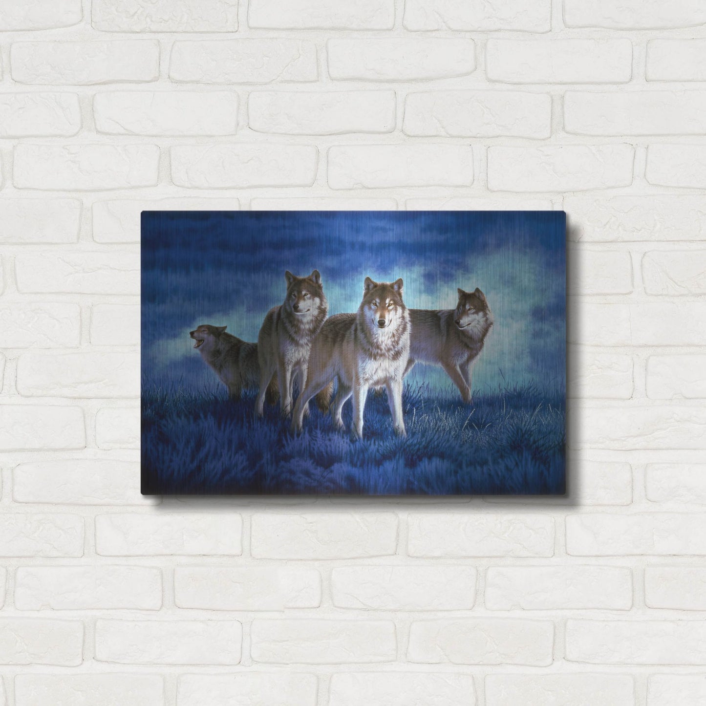 Luxe Metal Art 'Blue Legend' by Joh Naito, Metal Wall Art,24x16