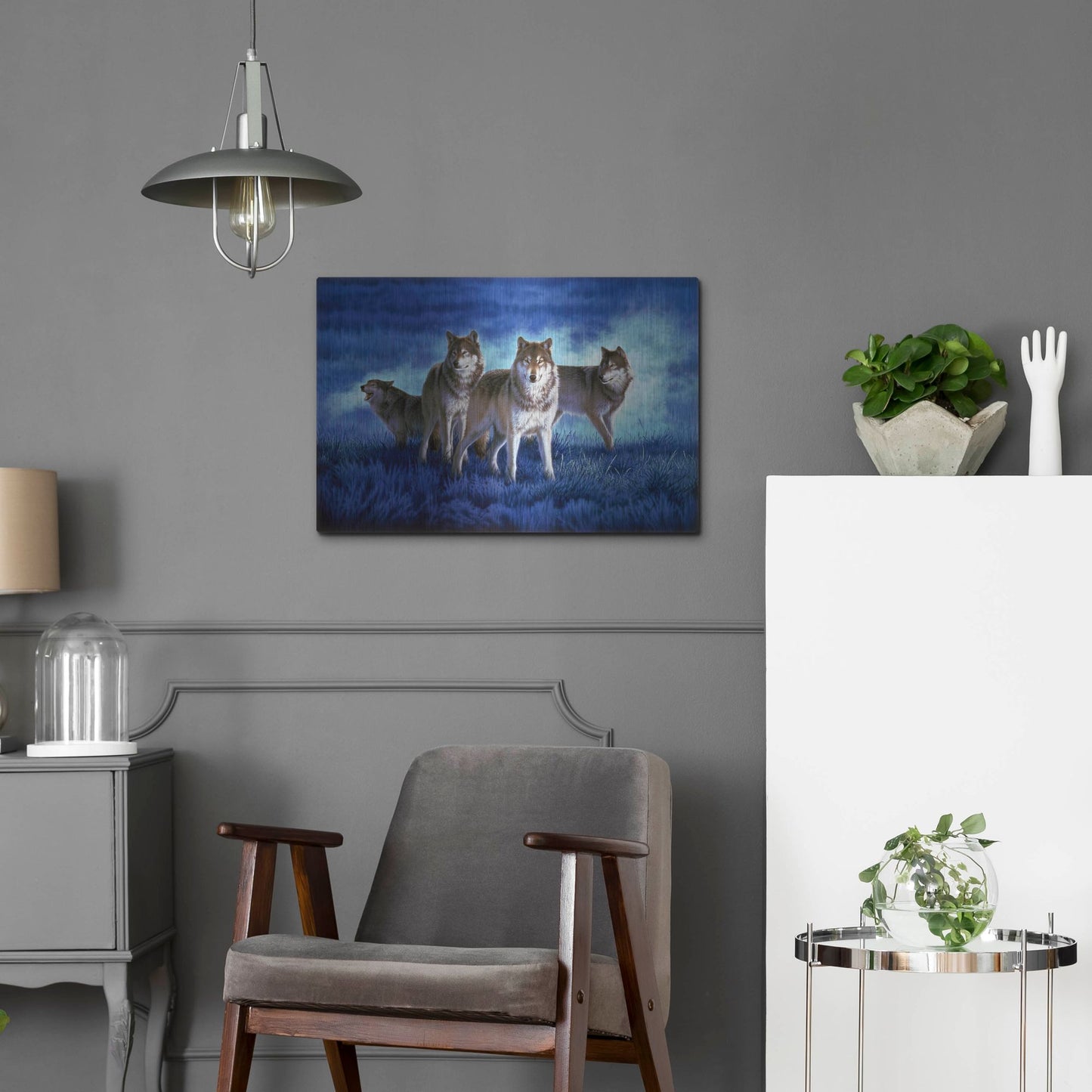 Luxe Metal Art 'Blue Legend' by Joh Naito, Metal Wall Art,24x16