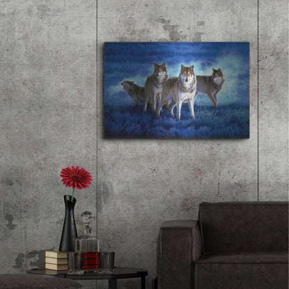 Luxe Metal Art 'Blue Legend' by Joh Naito, Metal Wall Art,36x24