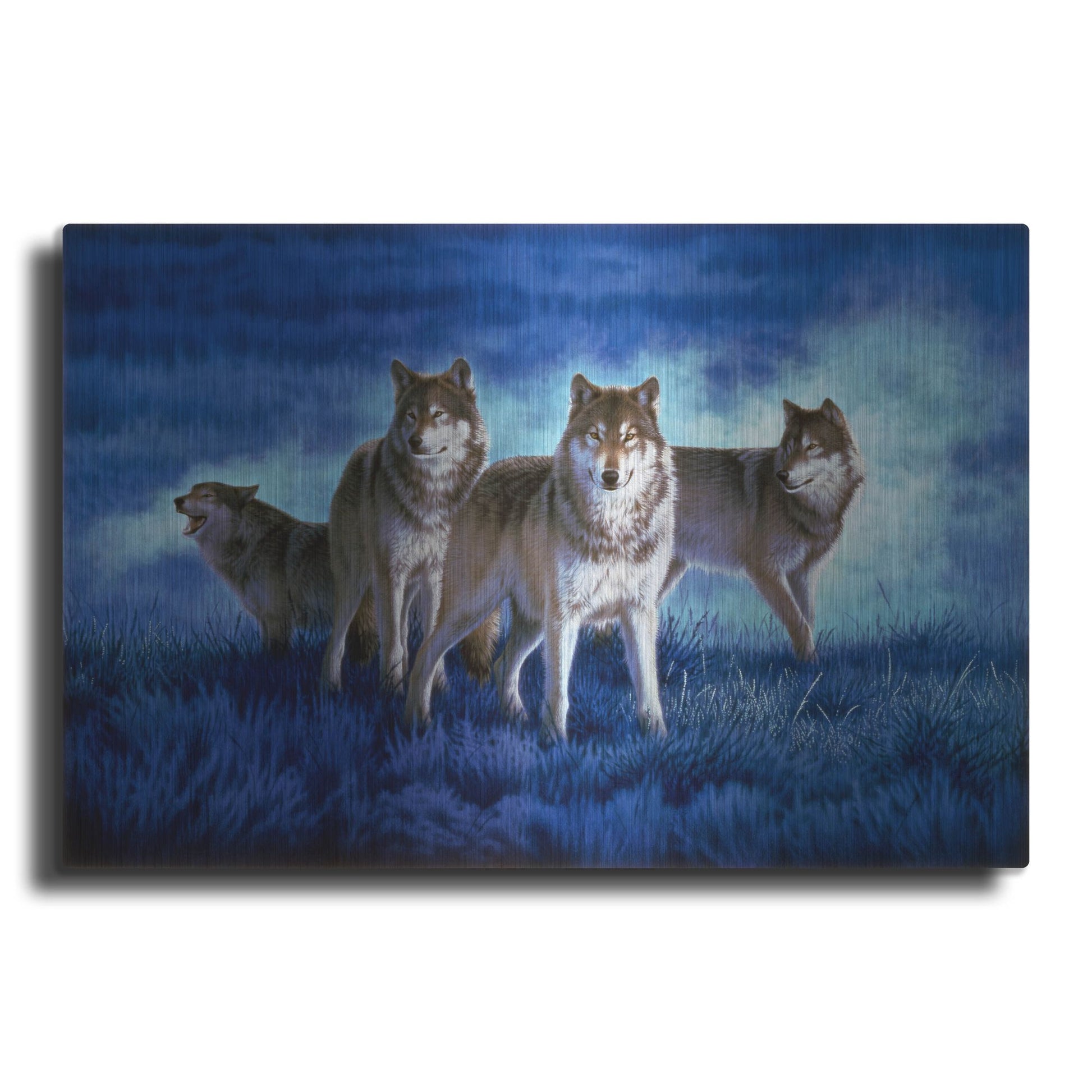 Luxe Metal Art 'Blue Legend' by Joh Naito, Metal Wall Art