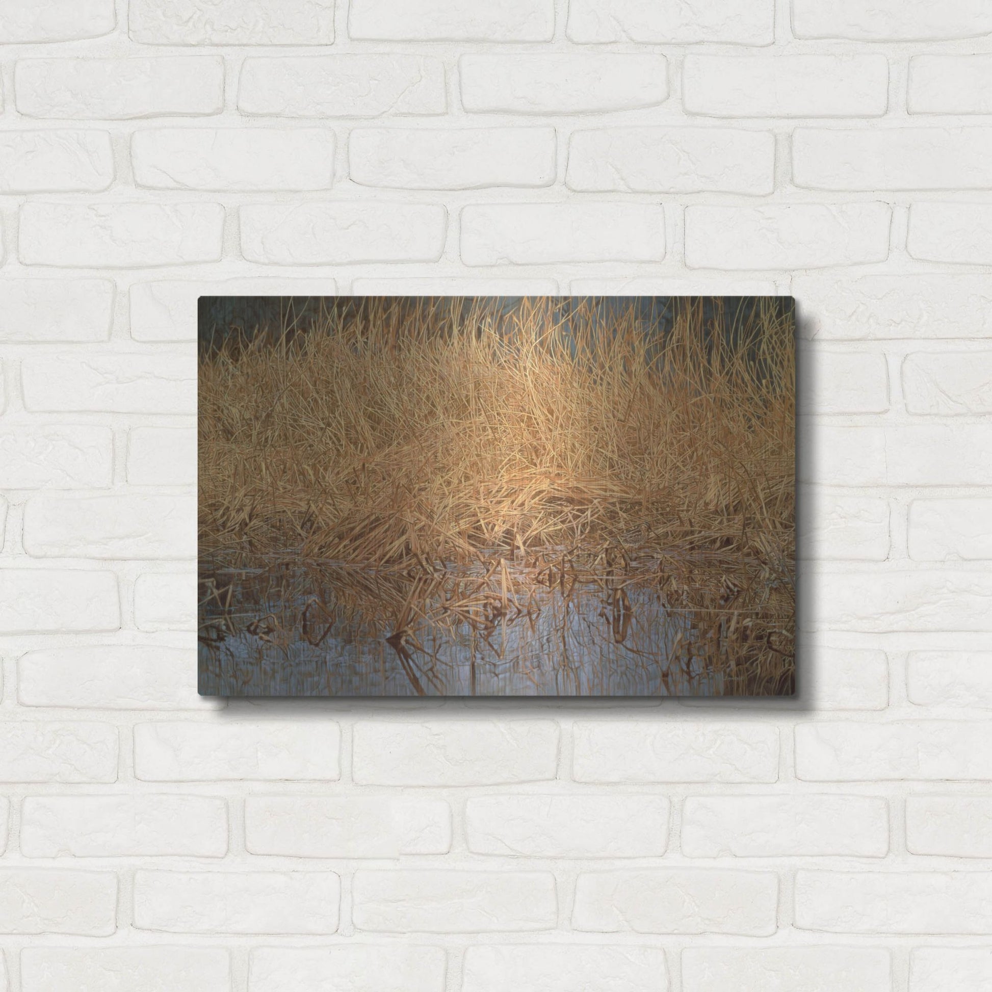 Luxe Metal Art 'Common Snipe' by Joh Naito, Metal Wall Art,24x16