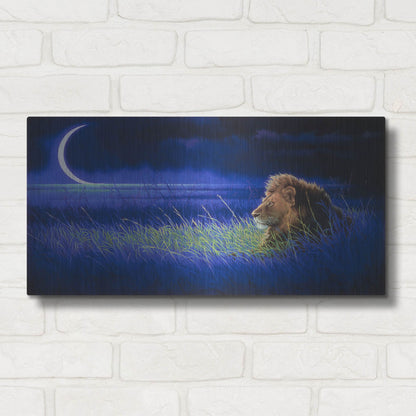 Luxe Metal Art 'Crescent' by Joh Naito, Metal Wall Art,24x12