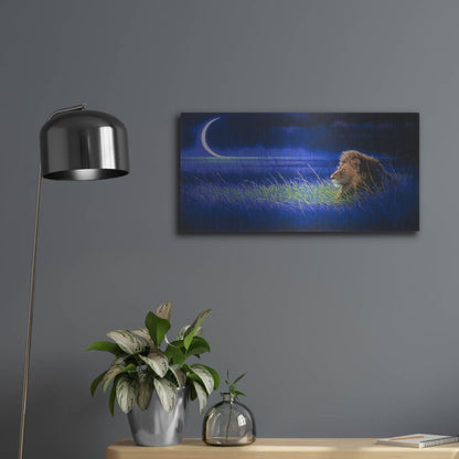 Luxe Metal Art 'Crescent' by Joh Naito, Metal Wall Art,24x12