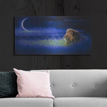 Luxe Metal Art 'Crescent' by Joh Naito, Metal Wall Art,48x24