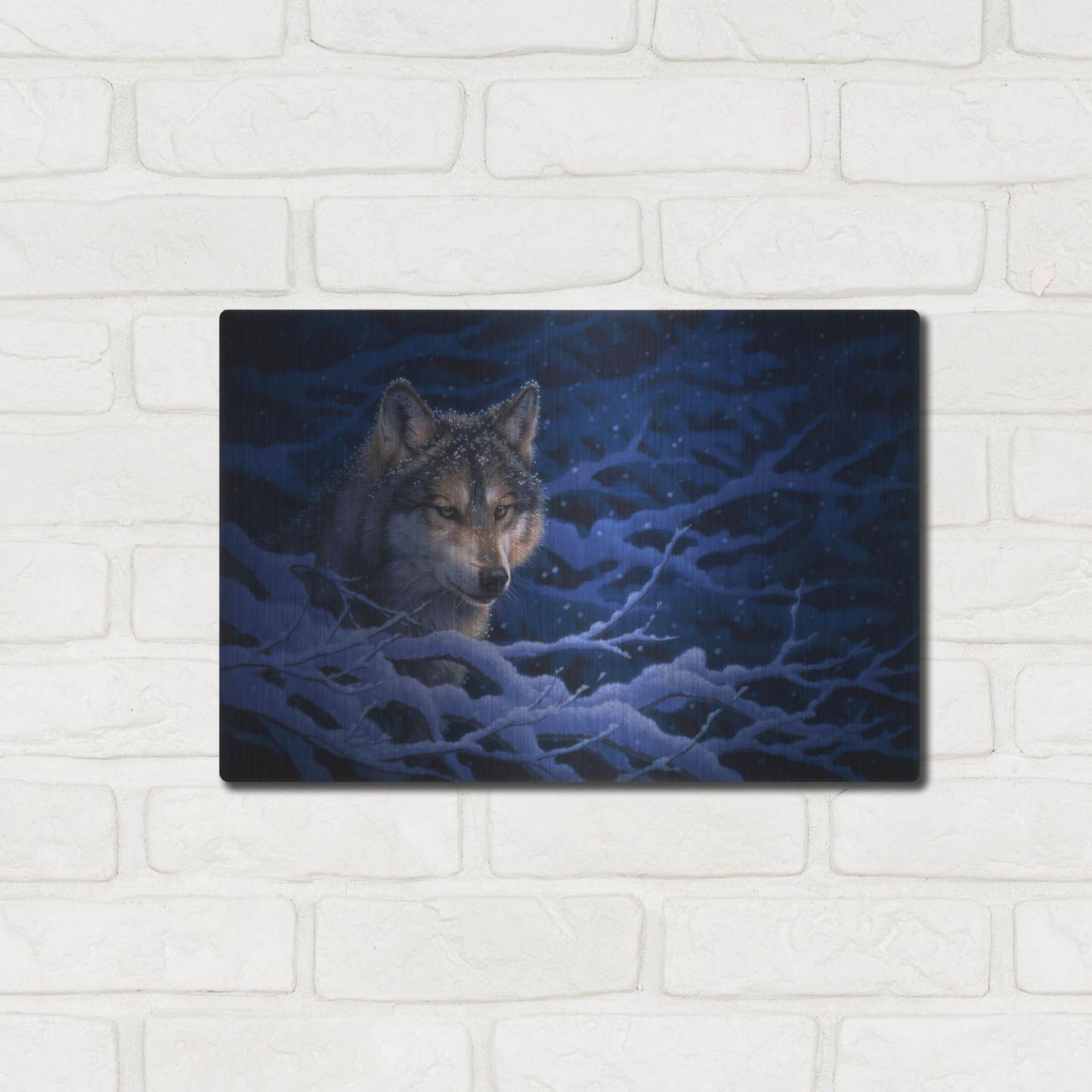 Luxe Metal Art 'Deep Blue' by Joh Naito, Metal Wall Art,16x12