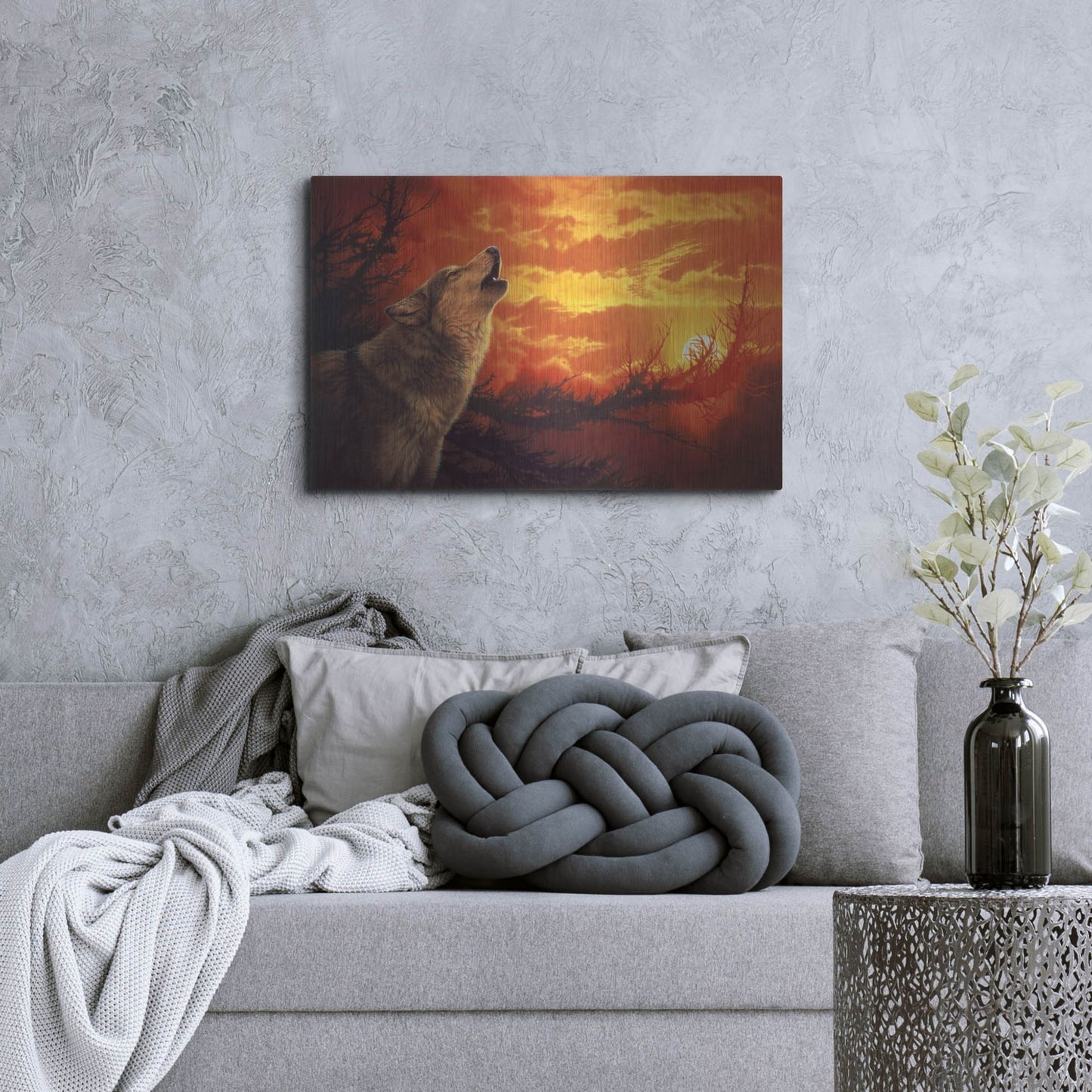 Luxe Metal Art 'Evening Glow' by Joh Naito, Metal Wall Art,36x24