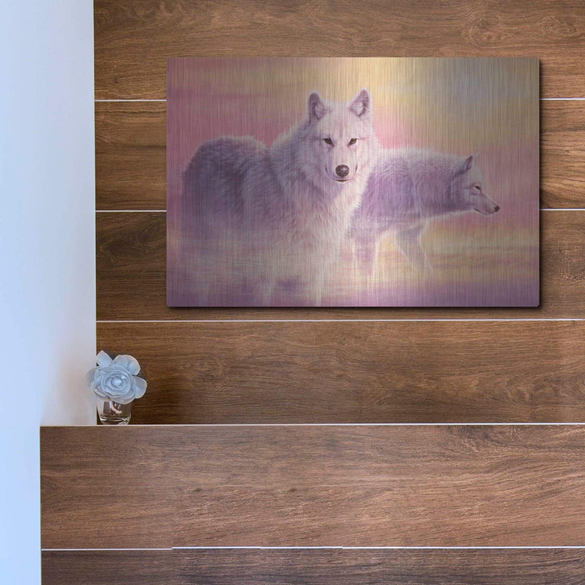 Luxe Metal Art 'Grace' by Joh Naito, Metal Wall Art,16x12