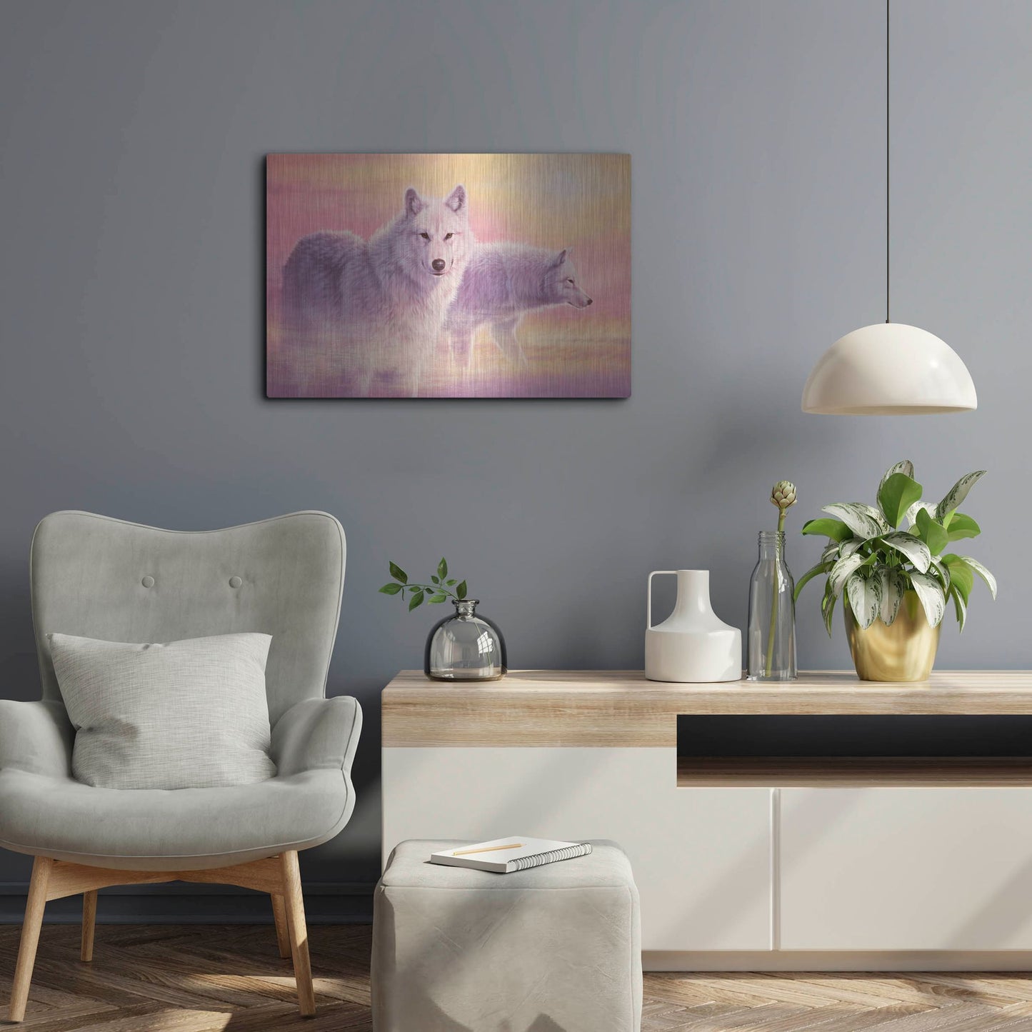 Luxe Metal Art 'Grace' by Joh Naito, Metal Wall Art,24x16