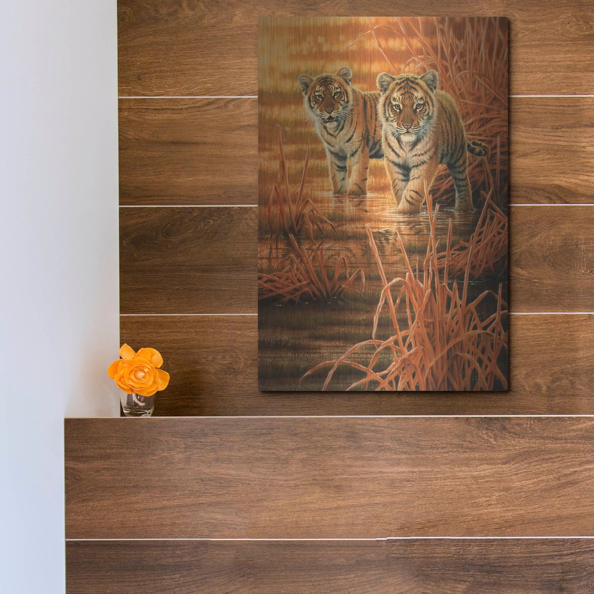 Luxe Metal Art 'In The Morning Sun' by Joh Naito, Metal Wall Art,12x16