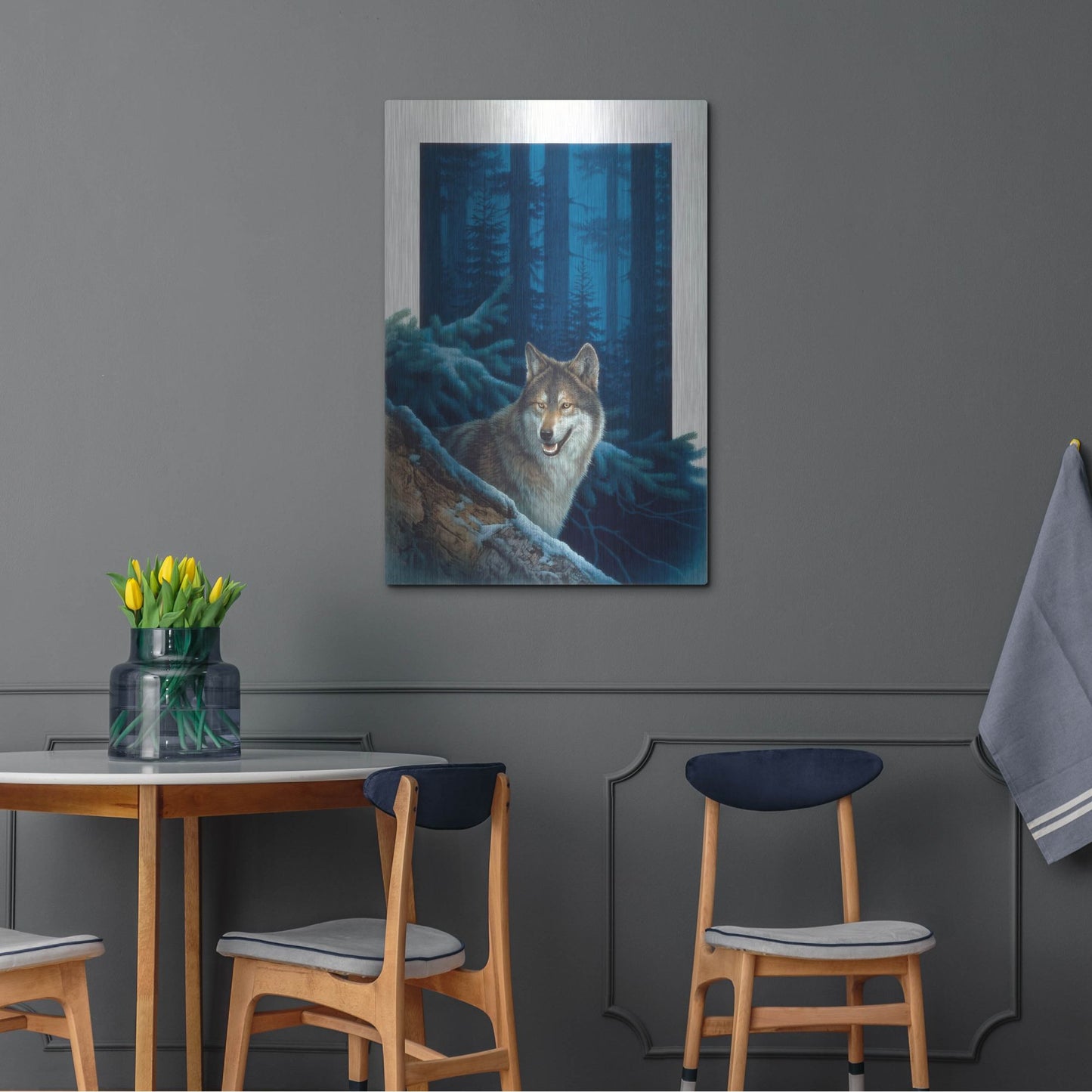 Luxe Metal Art 'Invitation' by Joh Naito, Metal Wall Art,24x36