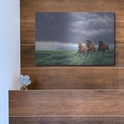 Luxe Metal Art 'On The Way Home' by Joh Naito, Metal Wall Art,16x12