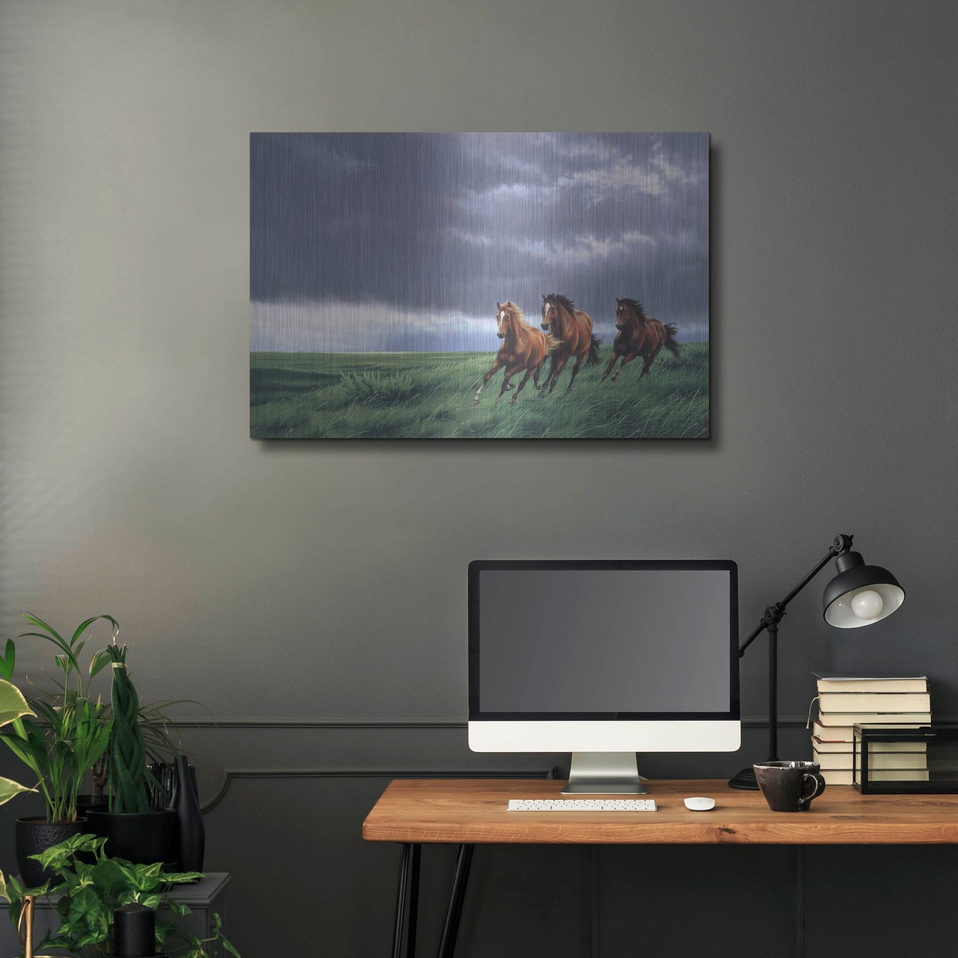 Luxe Metal Art 'On The Way Home' by Joh Naito, Metal Wall Art,36x24