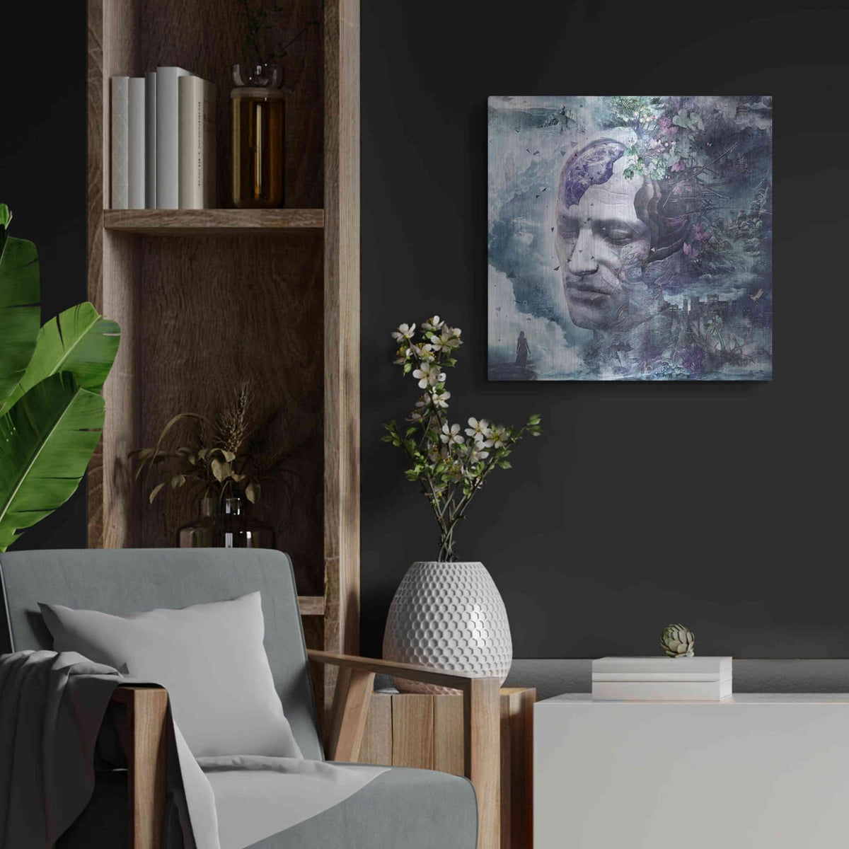 'All We Have is Now' by Cameron Gray – Metal Wall Art, 24x24 room view