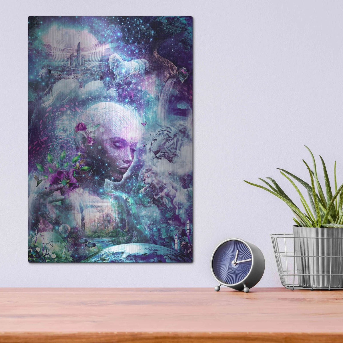 'Discovering The Cosmic Consciousness' by Cameron Gray – Metal Wall Art, 12x16 room view