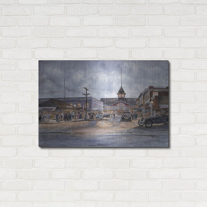 Luxe Metal Art 'Balboa By Moonlight, Ca 1920' by Stanton Manolakas, Metal Wall Art,36x24