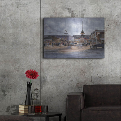 Luxe Metal Art 'Balboa By Moonlight, Ca 1920' by Stanton Manolakas, Metal Wall Art,36x24