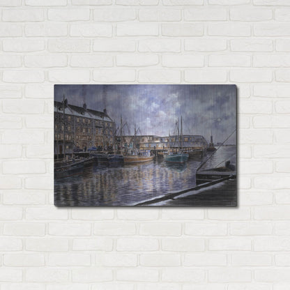 Luxe Metal Art 'Boston The Commercial Wharf' by Stanton Manolakas, Metal Wall Art,36x24