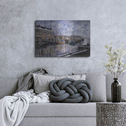 Luxe Metal Art 'Boston The Commercial Wharf' by Stanton Manolakas, Metal Wall Art,36x24