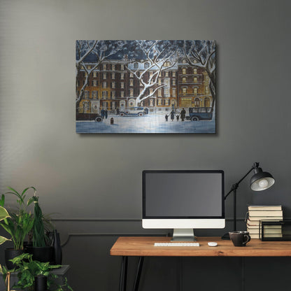 Luxe Metal Art 'Beacon Street, Ma. 1926' by Stanton Manolakas, Metal Wall Art,36x24