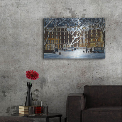 Luxe Metal Art 'Beacon Street, Ma. 1926' by Stanton Manolakas, Metal Wall Art,36x24