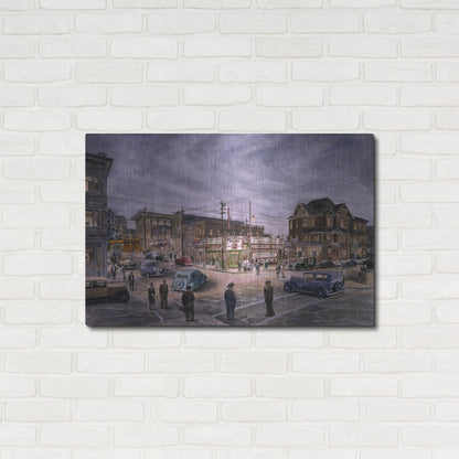 Luxe Metal Art 'A Night On Bunker Hill' by Stanton Manolakas, Metal Wall Art,36x24