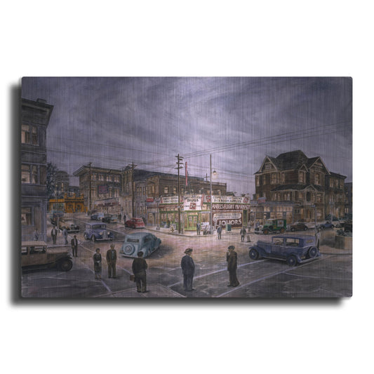 Luxe Metal Art 'A Night On Bunker Hill' by Stanton Manolakas, Metal Wall Art