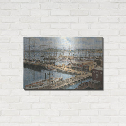 Luxe Metal Art 'The Vallejo St. Wharf' by Stanton Manolakas, Metal Wall Art,36x24