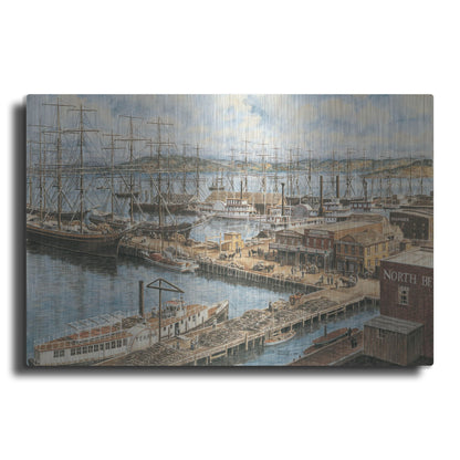 Luxe Metal Art 'The Vallejo St. Wharf' by Stanton Manolakas, Metal Wall Art