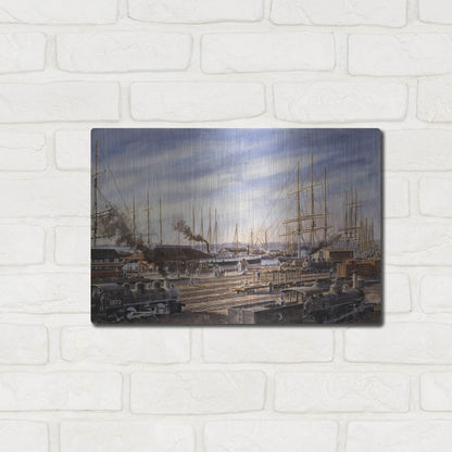 Luxe Metal Art 'San Pedro Sunrise 2' by Stanton Manolakas, Metal Wall Art,16x12