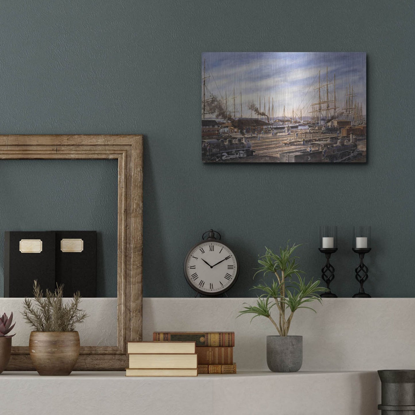 Luxe Metal Art 'San Pedro Sunrise 2' by Stanton Manolakas, Metal Wall Art,16x12